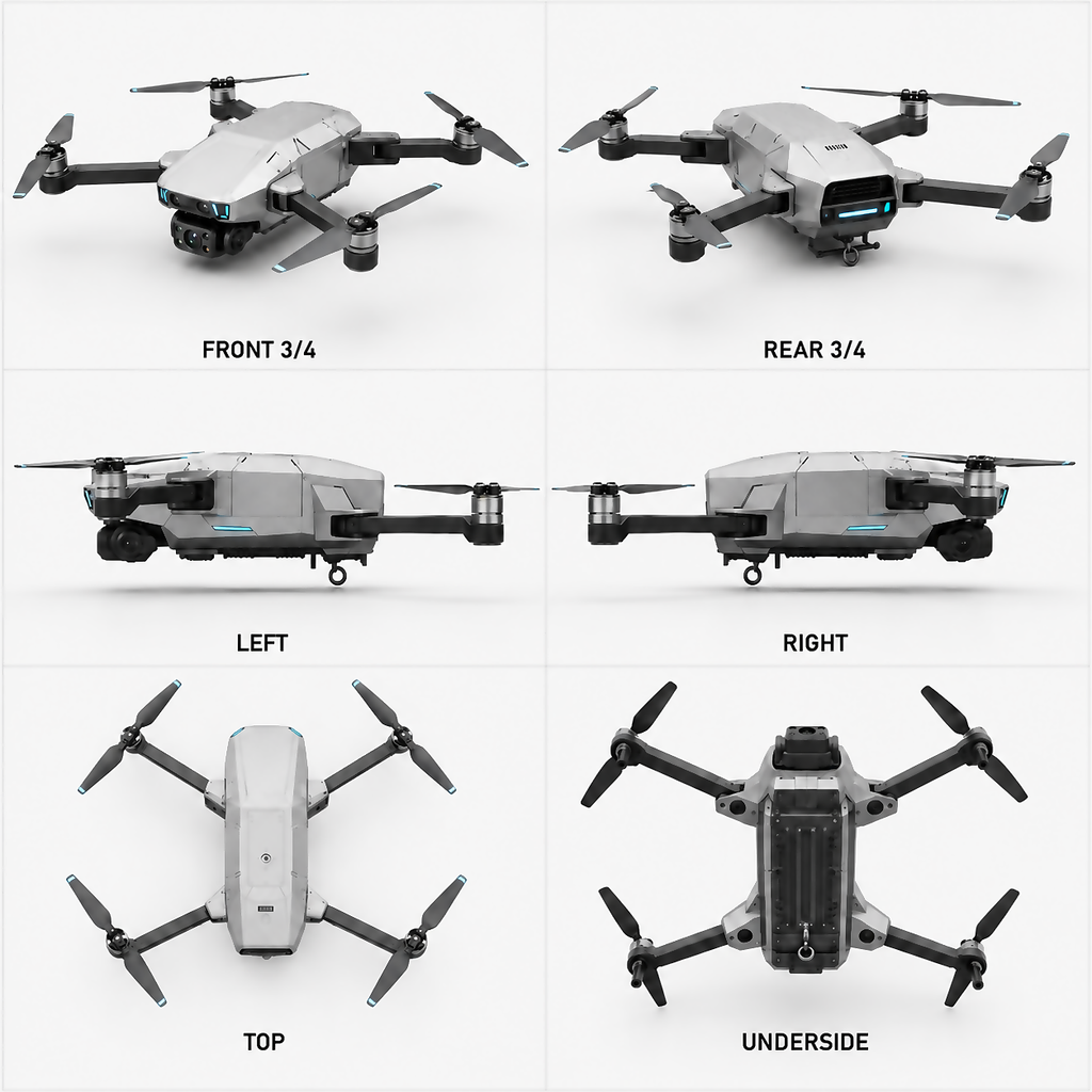Hcqgbn ThermoScout X55 profesionální inspekční dron s 8K kamerou, termovizí a inteligentním sledováním tepla
