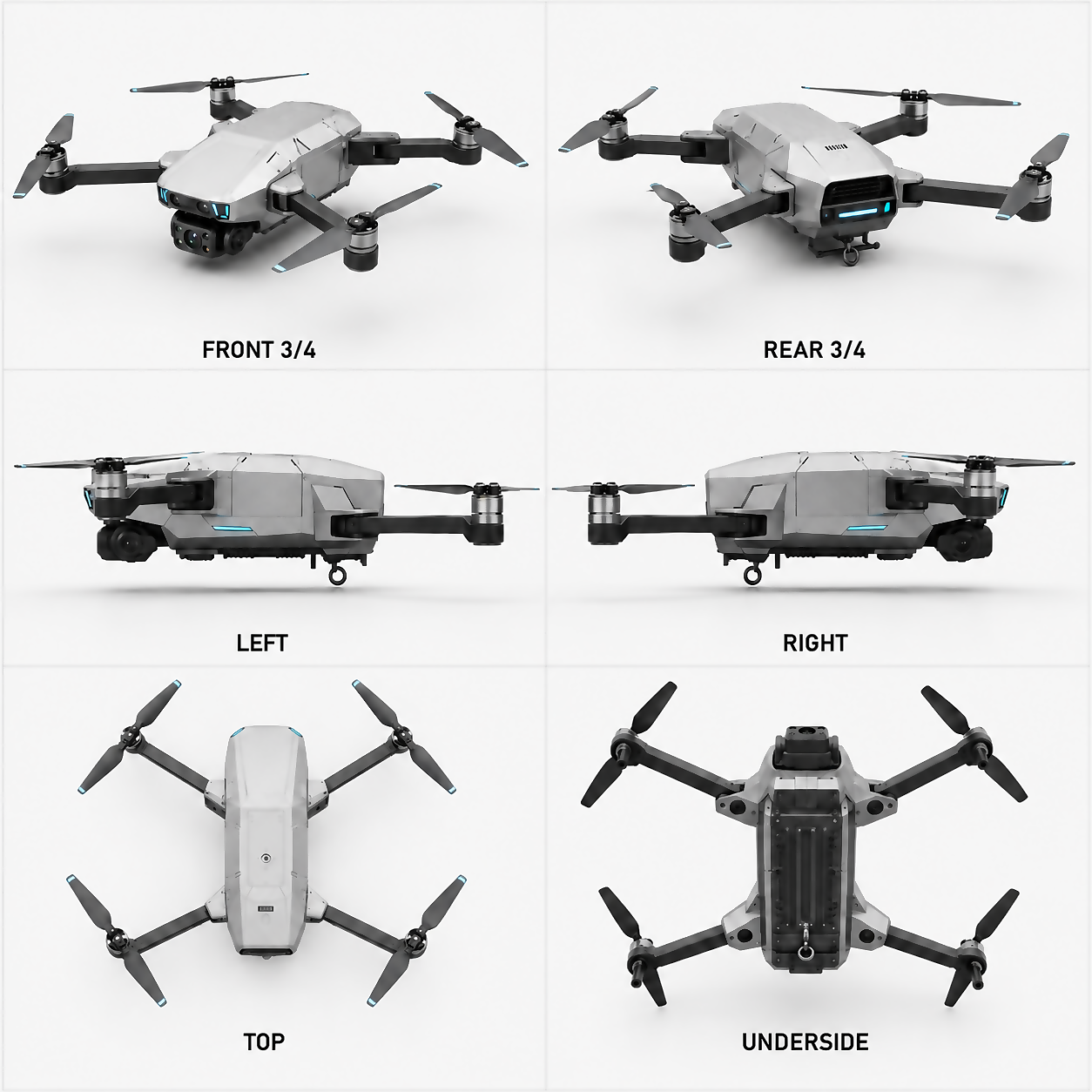 Hcqgbn ThermoScout X55 profesionální inspekční dron s 8K kamerou, termovizí a inteligentním sledováním tepla